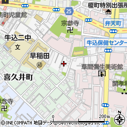 東京都新宿区早稲田南町17-3周辺の地図