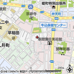 東京都新宿区早稲田南町9周辺の地図