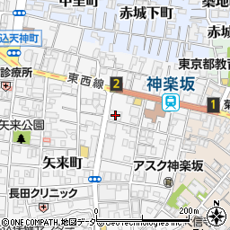 東京都新宿区矢来町67周辺の地図