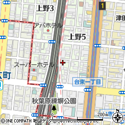東京都台東区上野5丁目3-7周辺の地図