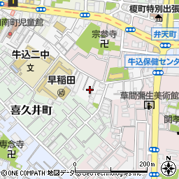 東京都新宿区早稲田南町19周辺の地図