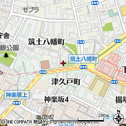 東京都新宿区筑土八幡町2-8周辺の地図