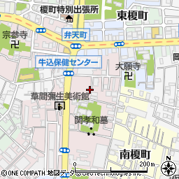 東京都新宿区弁天町55周辺の地図