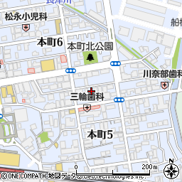 タイムズ船橋本町第６３駐車場周辺の地図