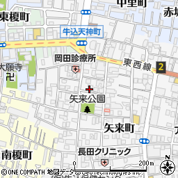 東京都新宿区矢来町40周辺の地図