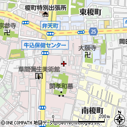 東京都新宿区弁天町56周辺の地図