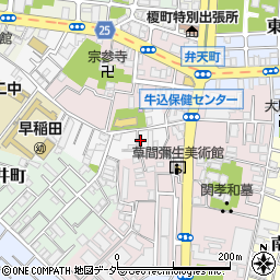 東京都新宿区早稲田南町8周辺の地図