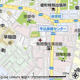 東京都新宿区早稲田南町6周辺の地図