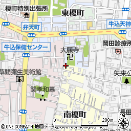 東京都新宿区南榎町1周辺の地図