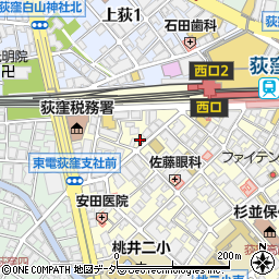 日本酒居酒屋 ひづめ 荻窪周辺の地図