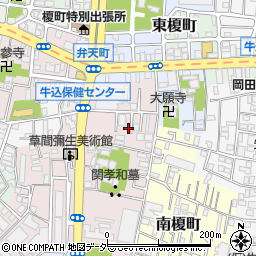 東京都新宿区弁天町58周辺の地図