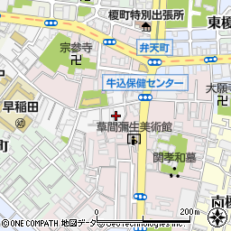 東京都新宿区早稲田南町3周辺の地図