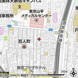 東京都新宿区百人町2丁目12周辺の地図