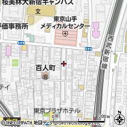 東京都新宿区百人町2丁目13周辺の地図