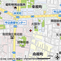 東京都新宿区弁天町62周辺の地図