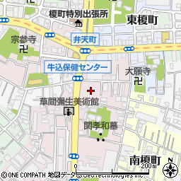 東京都新宿区弁天町50周辺の地図