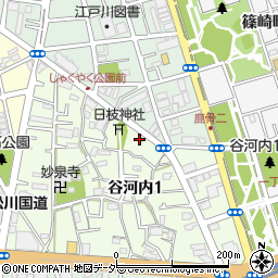 東京都江戸川区谷河内1丁目15周辺の地図