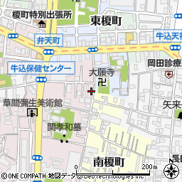東京都新宿区弁天町63周辺の地図