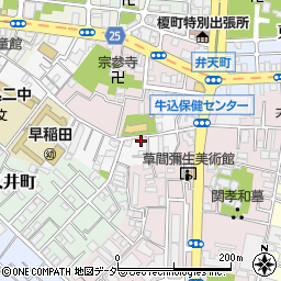 東京都新宿区早稲田南町9-8周辺の地図