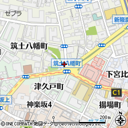 東京都新宿区筑土八幡町2-24周辺の地図