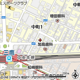 日産レンタカー三鷹駅前店周辺の地図