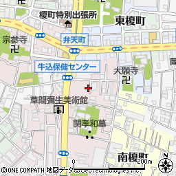 東京都新宿区弁天町54周辺の地図