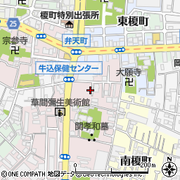 東京都新宿区弁天町54周辺の地図