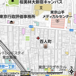 東京都新宿区百人町2丁目22-22周辺の地図