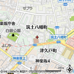 東京都新宿区筑土八幡町5周辺の地図