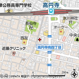 ＢＬＵＥＣＯＲＮ高円寺店周辺の地図