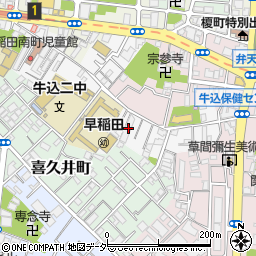 区営早稲田南町コーポラス周辺の地図