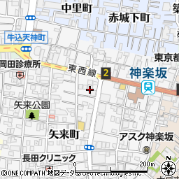 東京都新宿区矢来町65周辺の地図