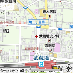 武蔵境駅北口　第２自転車駐車場周辺の地図