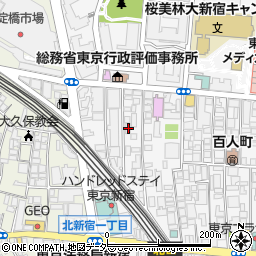 東京都新宿区百人町2丁目24-12周辺の地図