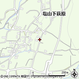 山梨県甲州市塩山下萩原1851周辺の地図