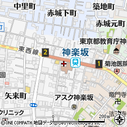 東京都新宿区矢来町108周辺の地図