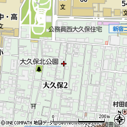 東京都新宿区大久保周辺の地図