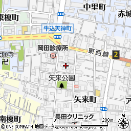 東京都新宿区矢来町41周辺の地図