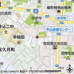 東京都新宿区弁天町5周辺の地図