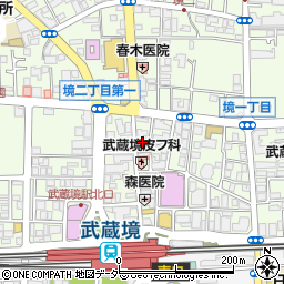 武蔵野境郵便局周辺の地図