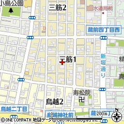 東京都台東区三筋1丁目周辺の地図