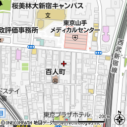 東京都新宿区百人町周辺の地図