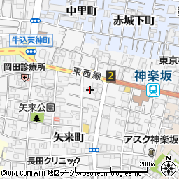東京都新宿区矢来町57周辺の地図