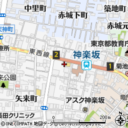 東京都新宿区矢来町109周辺の地図