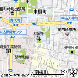 東京都新宿区榎町53周辺の地図