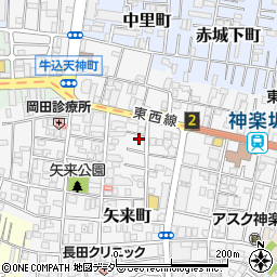 東京都新宿区矢来町56周辺の地図