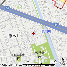 クリオ原木中山弐番館周辺の地図