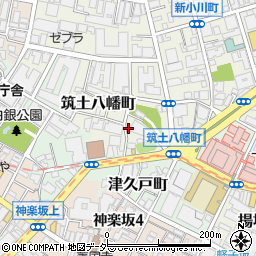 東京都新宿区筑土八幡町2-10周辺の地図