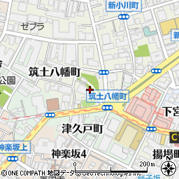 東京都新宿区筑土八幡町2周辺の地図