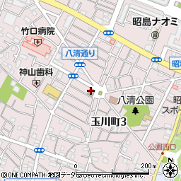 昭島玉川郵便局 ＡＴＭ周辺の地図